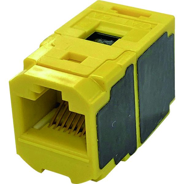 カテゴリ6A JJアダプタ(RJ45中継用ジャック) 黄