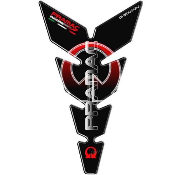 タンクパッド ナロー PRAMACRACING 223x134mm 黒/赤