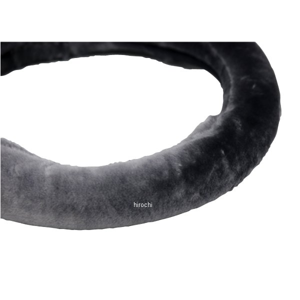 もこもこ ハンドルカバー ショートフェイクファー ステアリングカバー Sサイズ グレー