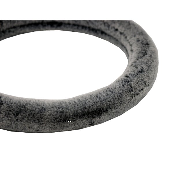 もこもこ ハンドルカバー ロングフランネル ステアリングカバー Sサイズ チャコール