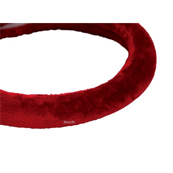 もこもこ ハンドルカバー ロングフランネル ステアリングカバー Sサイズ 赤