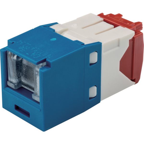 カテゴリ5E シャッター付モジュラージャック 青