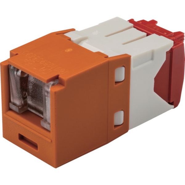 カテゴリ5E シャッター付モジュラージャック オレンジ