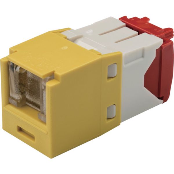 カテゴリ5E シャッター付モジュラージャック 黄