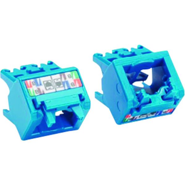 Mini-Com UTP TX-6Aモジュラージャック用上下45度キャップ 青 10個