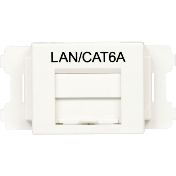 JISプレート用シャッター付きアダプタ 白 LAN・CAT6A (10個入)