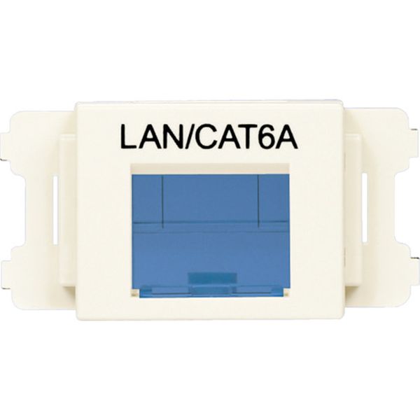 JISプレート用シャッター付きアダプタ オフホワイト LAN・CAT6A (10個入)
