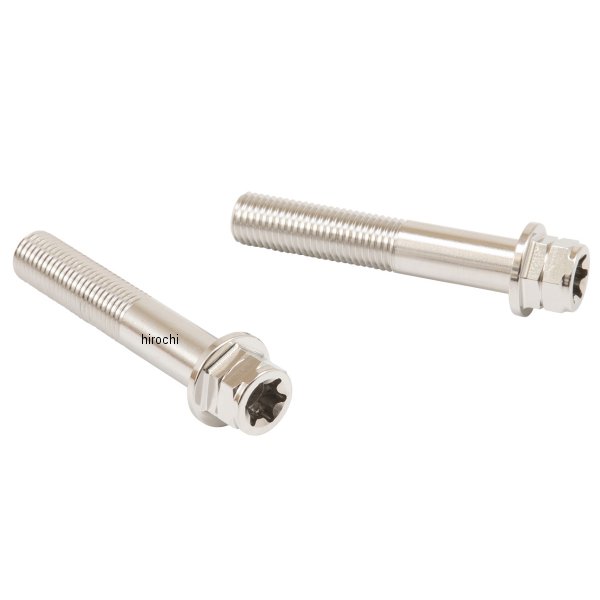 ブレンボ brembo ステンレスキャリパーマウントボルト 55mm フランジ六角 M10/P1.25 ヘクサロビュラ 2本入 ポリッシュ