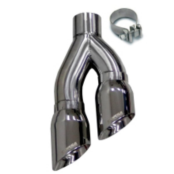 3in Inlet 4in Pro Series Twin Side Swept Exhaust Tip Kit