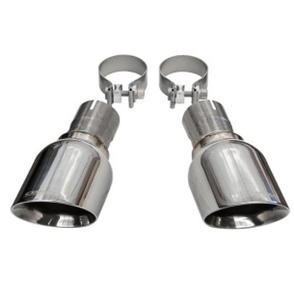 11-21 Jeep Grand Cherokee Single 2.5in Inlet / 4.5in Outlet Polished Pro-Series Tip Kit