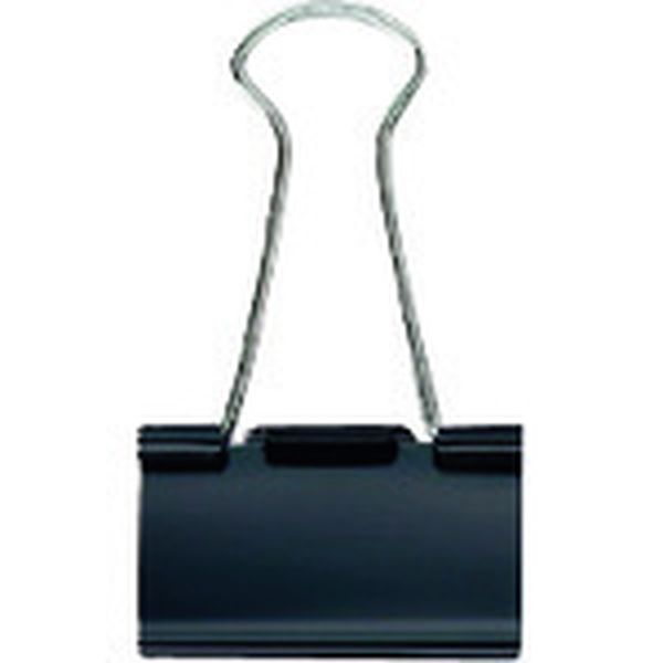 CP103 196-4359  35467)ダブルクリップ  大 黒 10個