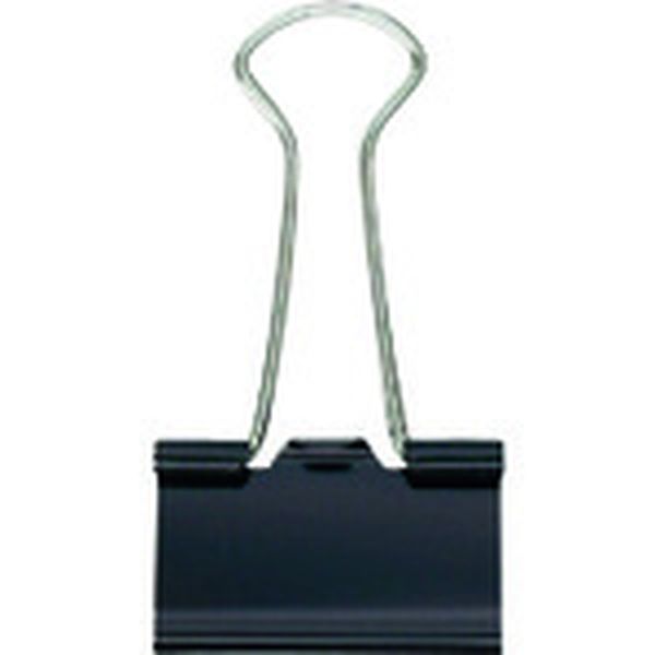 CP104 195-8104  35475)ダブルクリップ  中 黒 10個