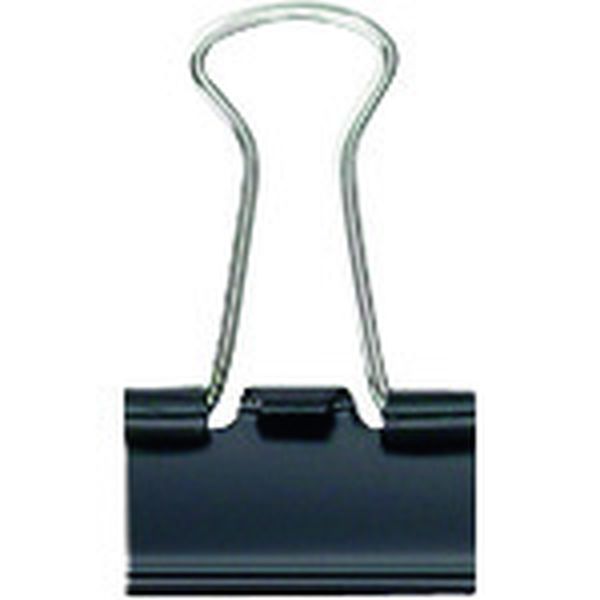 CP106 195-9661  35443)ダブルクリップ  豆 黒 10個