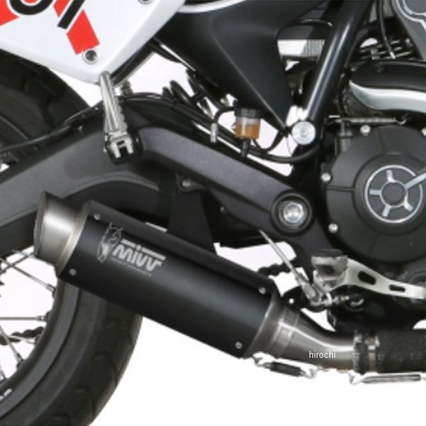 スリップオンマフラー 触媒なし GP 15年-20年 フルスロットル スクランブラー800 スリップオンマフラー ブラックステン