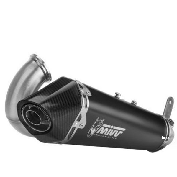 スリップオンマフラー 触媒なし DELTA RACE 20年-21年 ドゥカティ PanigaleV2 ブラックステンレス