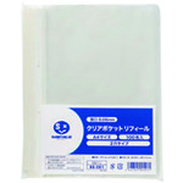 D077J5  850615クリアポケット中紙無 2穴500枚