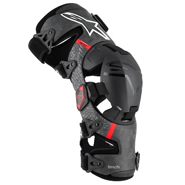 アルパインスターズ スーパーテック RK-10 プラズマニーブレイス 左右セット 黒/赤 Sサイズ