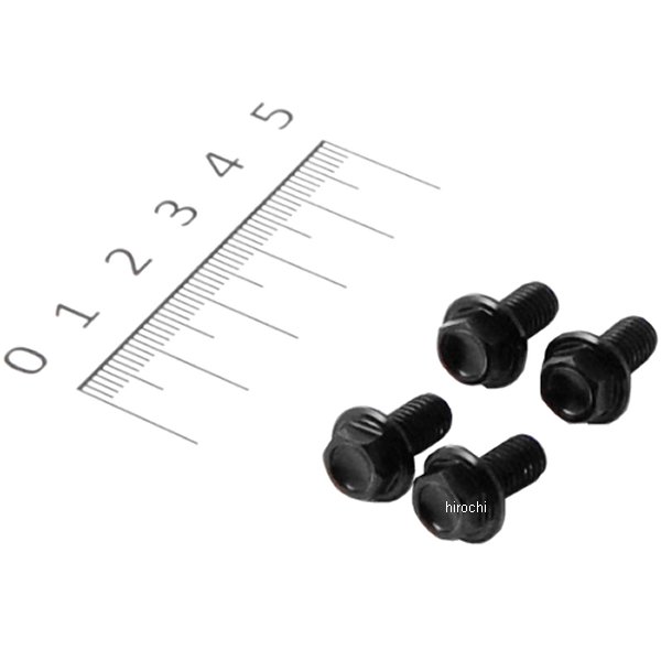 M6アルミ フランジボルト 4個入り 黒 12mm