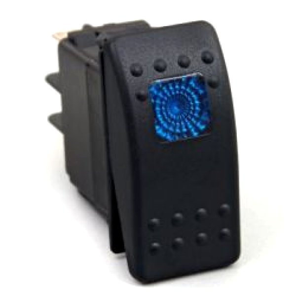 Daystar ロッカーSwitch ブルー Light 20 AMP シングル Pole