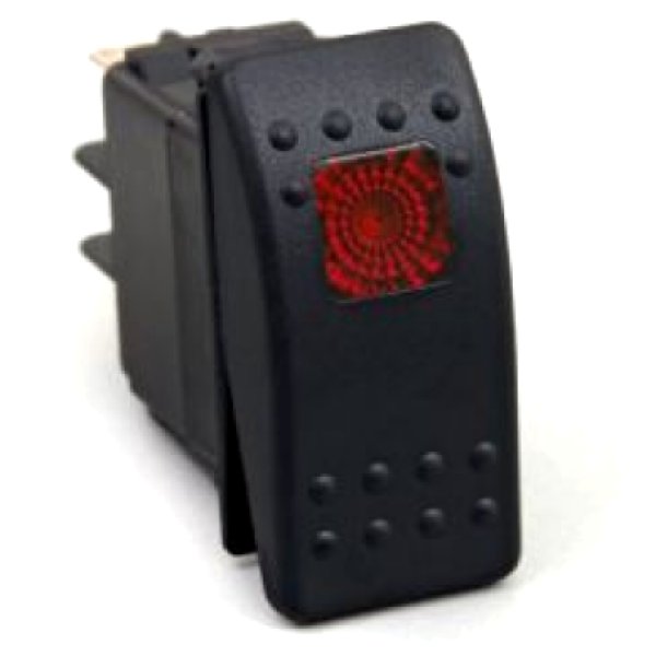 Daystar ロッカーSwitch レッド Light 20 AMP シングル Pole