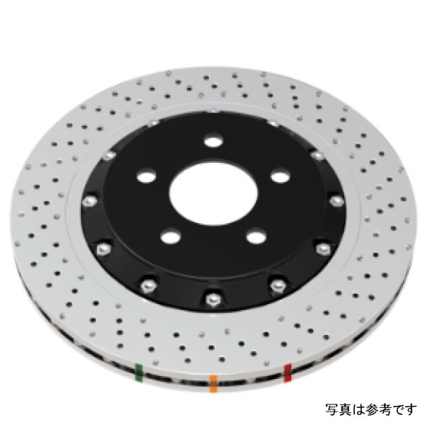 17-20 Honda Civic Type R Front 5000 Series Cross Drilled Rotor w/Black Hat