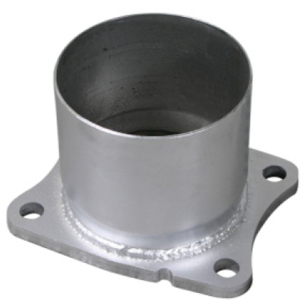 ADAPTER 4-BOLT FLANGE 4in INNER DIA CLAMP-ON AL: 01-05 CHEVY/GMC 6.6L 2500/3500 CHV-FBA