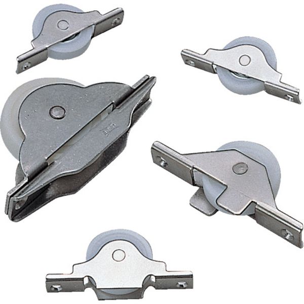 DES0302 849-6056  ジュラコン(R)戸車ステンレス枠ベアリング入 30mm 平