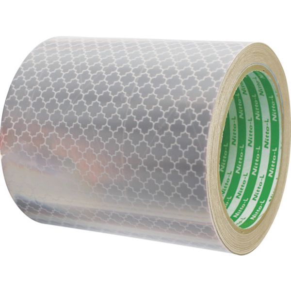 日東エルマテリアル 軟質高輝度プリズム反射テープDM9600 100mm×5M 白