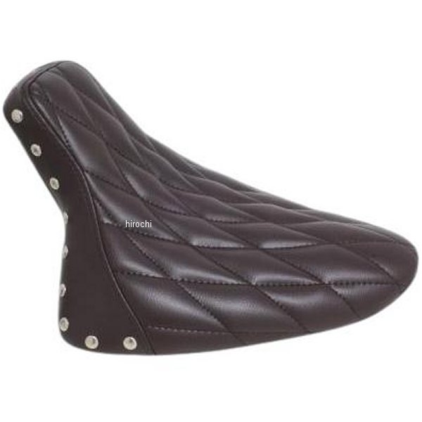 スタッド付きシングルシート ダイヤ ストレッチリアフェンダー&フラットフェンダー専用 ドラッグスター400 茶