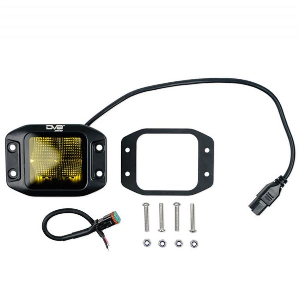 DV8 3-Inch Elite Series LED Amber Flush Mount Pod Light