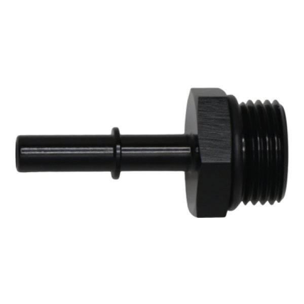 10AN ORB Male to 5/16in Male EFI Quick Connect Adapter - Anodized Matte Black