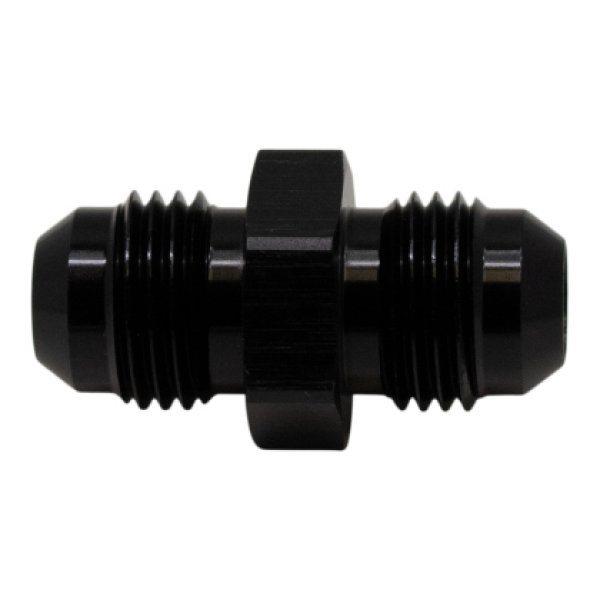 6AN Male Flare to 6AN Male Flare Coupler - Anodized Matte Black