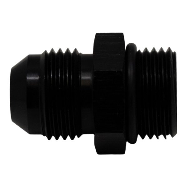 8AN ORB Male to 8AN Male Flare Adapter (Incl O-Ring) - Anodized Matte Black