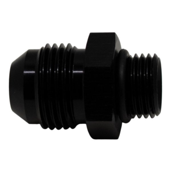 6AN ORB Male to 8AN Male Flare Adapter (Incl O-Ring) - Anodized Matte Black