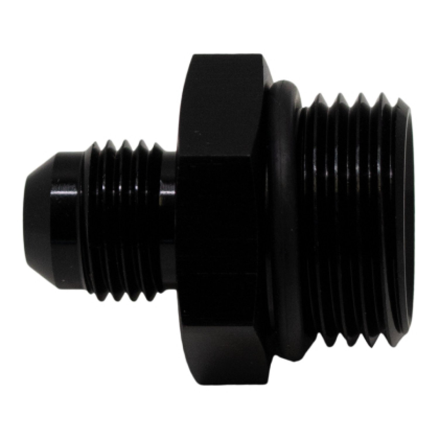 10AN ORB Male to 6AN Male Flare Adapter (Incl O-Ring) - Anodized Matte Black