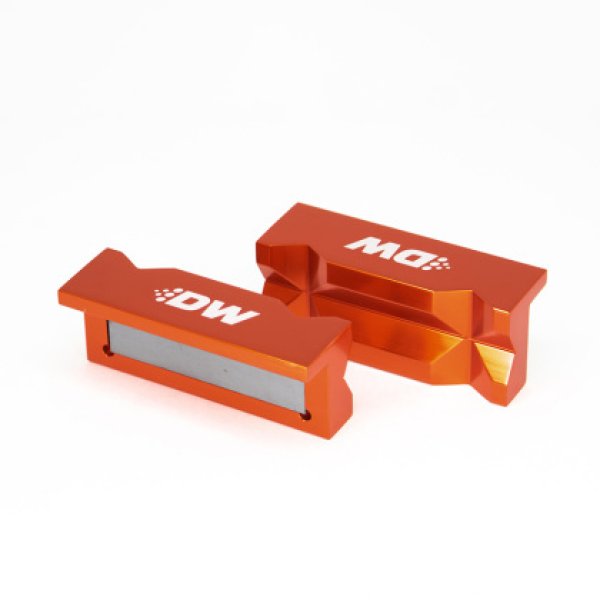 4in. Aluminum Soft Jaws w/ Magnet - Orange Anodized