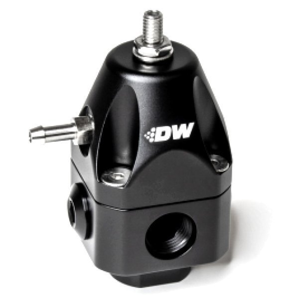 DWR1000c Adjustable Fuel Pressure Regulator Dual 6AN Inlet and 6AN Outlet - Black