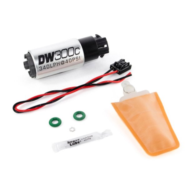 340lph DW300C Compact Fuel Pump w/ 04+ Lotus Elise/Exige Set Up Kit (w/ Mounting Clips)