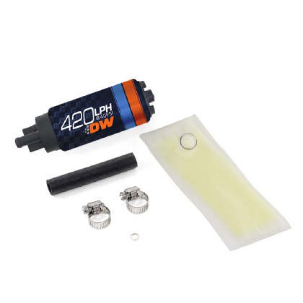 DW420 Series 420lph In-Tank Fuel Pump w/ Install Kit For Integra 94-01 and Civic 92-00