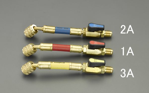 15cm/赤 (R410A)ボールバルブ付チャ