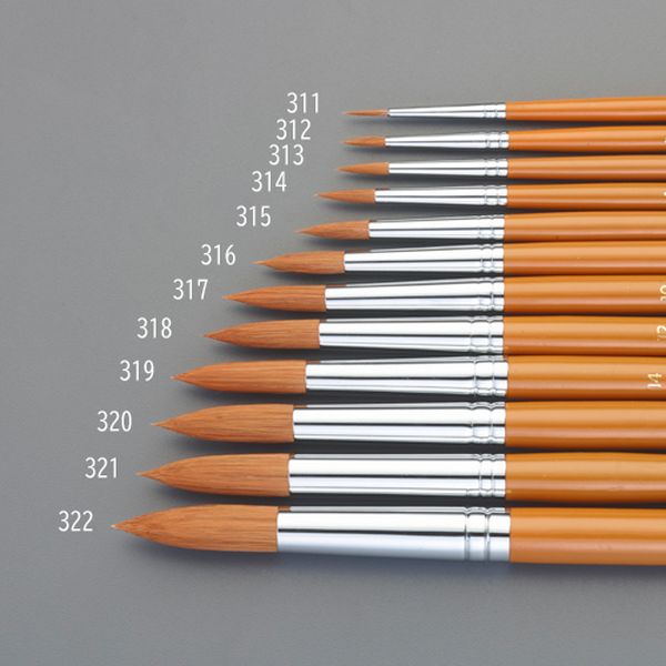 ６号 水彩丸筆(馬毛・PBT)