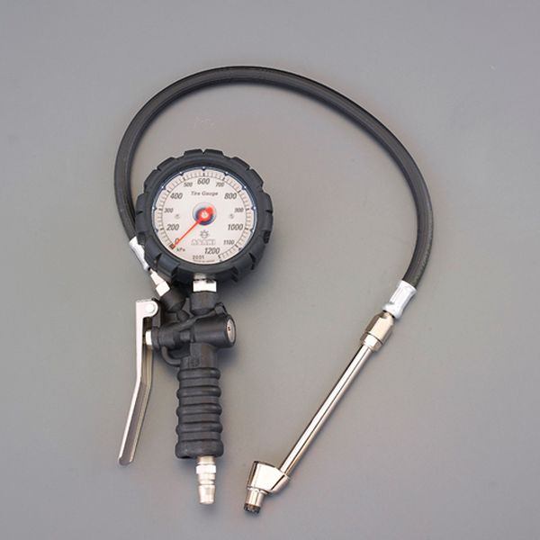 120-1200kPa タイヤゲージ&チャック