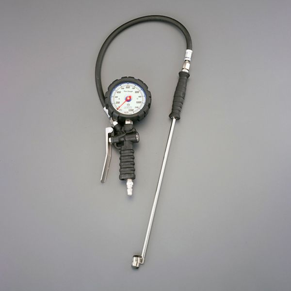 120-1200kPa タイヤゲージ&チャック(ISOホイール用)