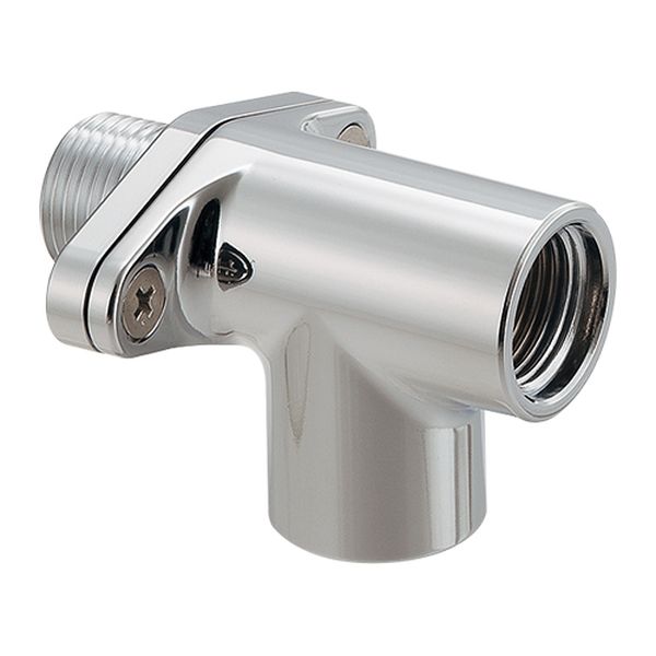 Rp1/2インチxRc1/2インチ 台付水栓エルボ(クロムメッキ)