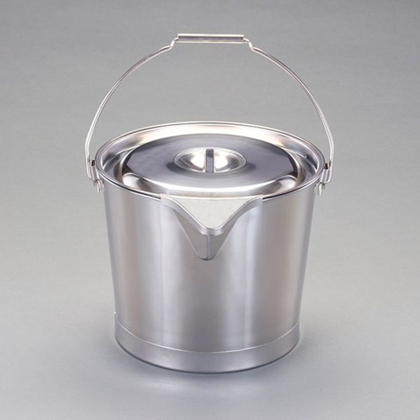 15L 口付バケツ・ふた付き(ステンレス製)