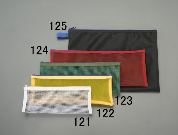 300x120mm 小物袋(ナイロンメッシュ/レッ