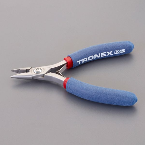 124mm 精密プライヤー(ESD/半丸/バネ付)