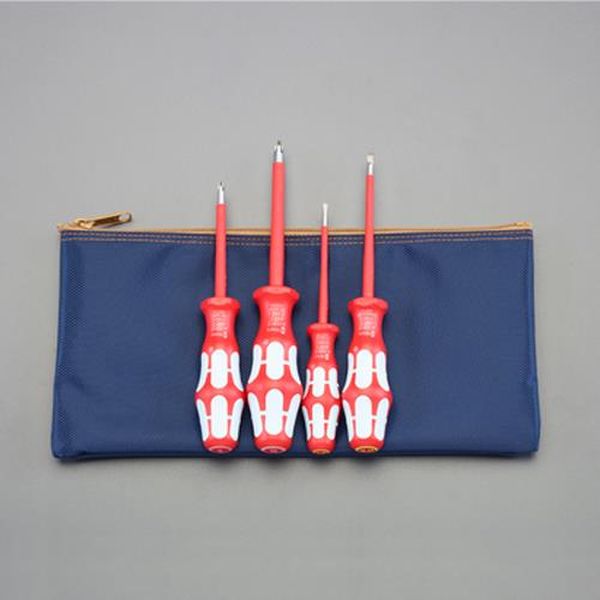 4本組 [＋ -] 絶縁ドライバー (ステンレス製)