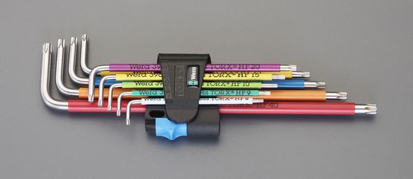 T8-T40/9本組 [Torx]ｷｰﾚﾝﾁ(ﾎｰﾙ