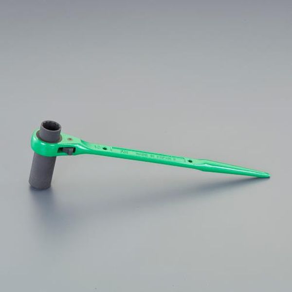 21x27mm/355mm 両口ラチェットレンチ (片ロング/シノ付)